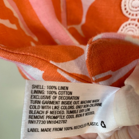 Lilly Pulitzer Pink Coral Sleeveless Mini Dress Giraffe Animal Print Linen Sz 6 - Picture 12 of 15